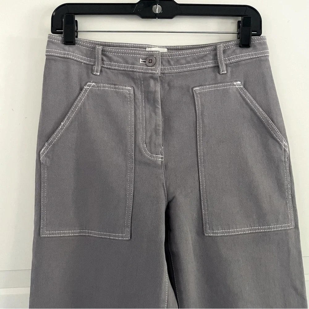 Aritzia Wilfred Free Modern Utility Pant Mid Rise Gray Size 6 26751 - Picture 4 of 12
